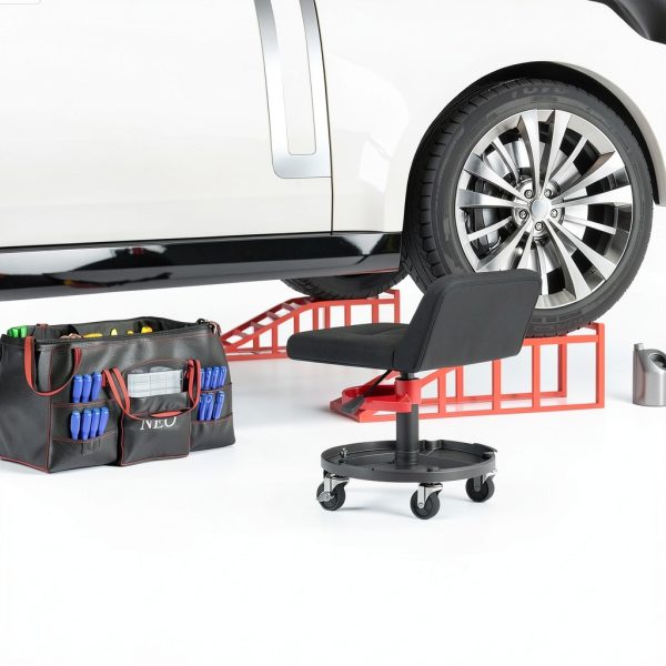 Mechanic Roller Seat HOMCOM Heavy Duty Steel Stool-2
