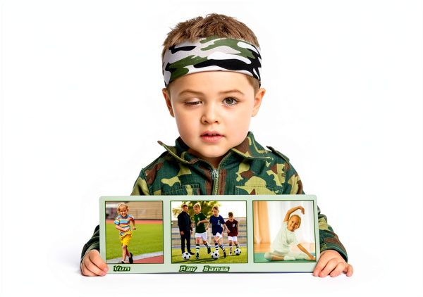 Kids Athletic Headband Sratte Polyester Elastic-2