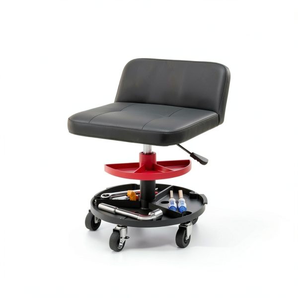 Mechanic Roller Seat HOMCOM Heavy Duty Steel Stool-1