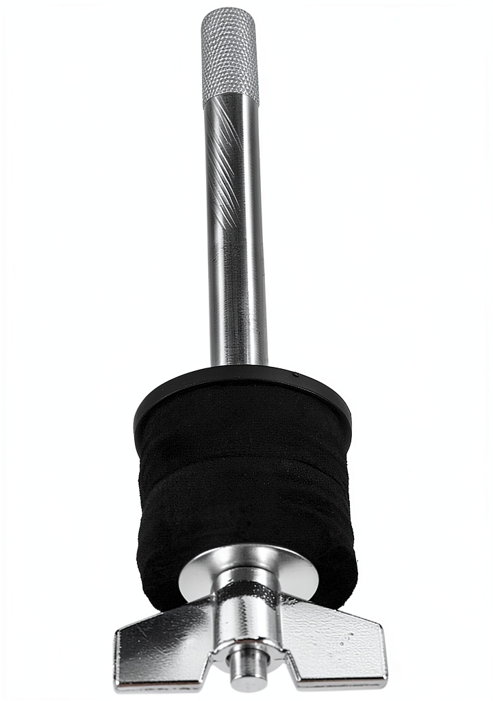 Drummer attaching ProDrum cymbal boom arm holder to a stand
