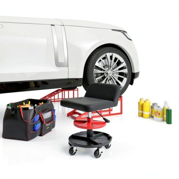Mechanic Roller Seat HOMCOM Heavy Duty Steel Stool-8