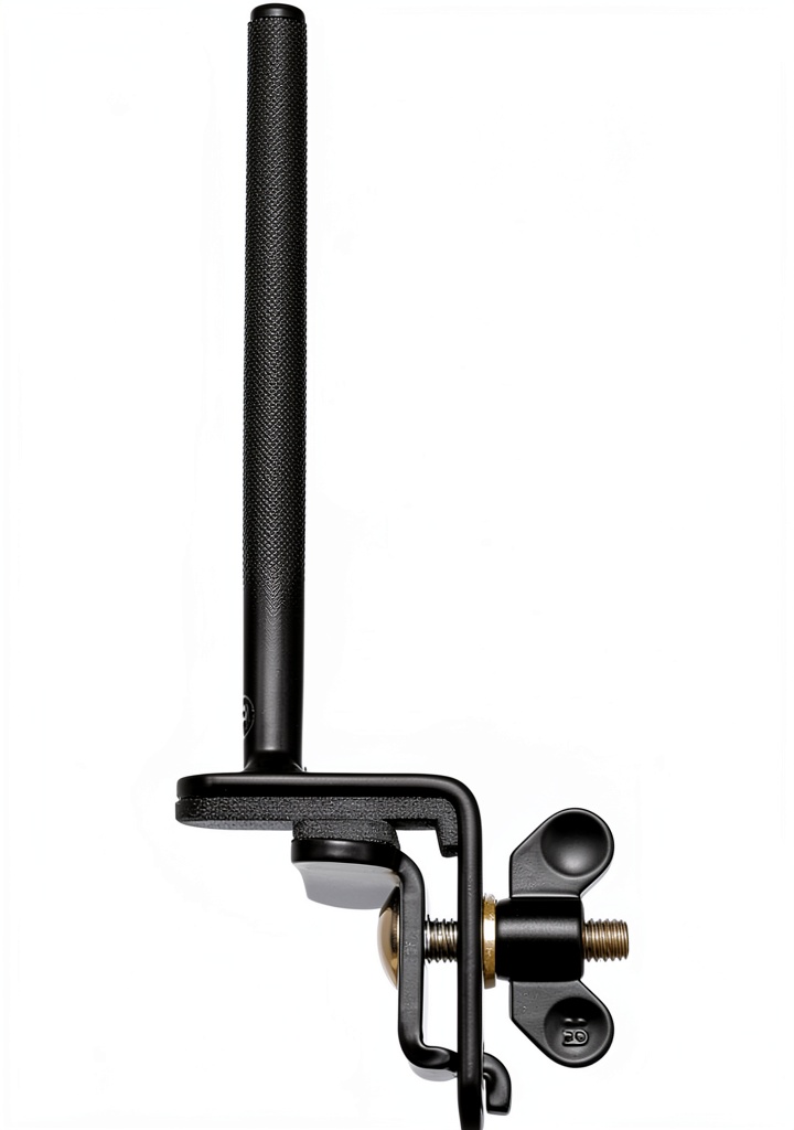 Installing Meinl MC-STBD Cowbell Mount for Drum Kits on a wooden desk