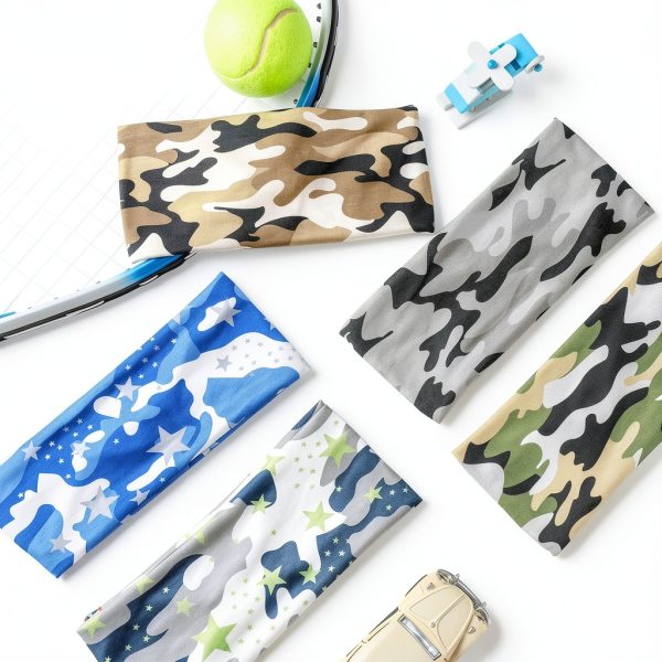 Kids Athletic Headband Sratte Polyester Elastic-6