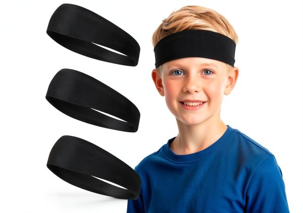 EupHHonycs Boys Headband Polyester Elastic Running 3Pack-0