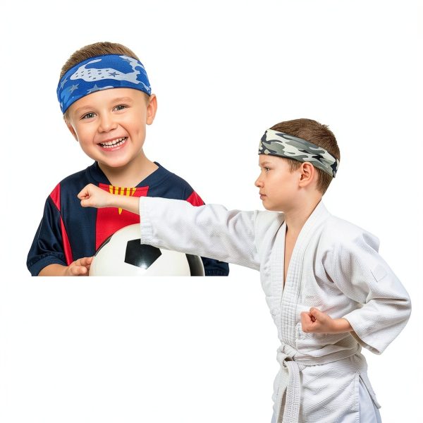 Kids Athletic Headband Sratte Polyester Elastic-5