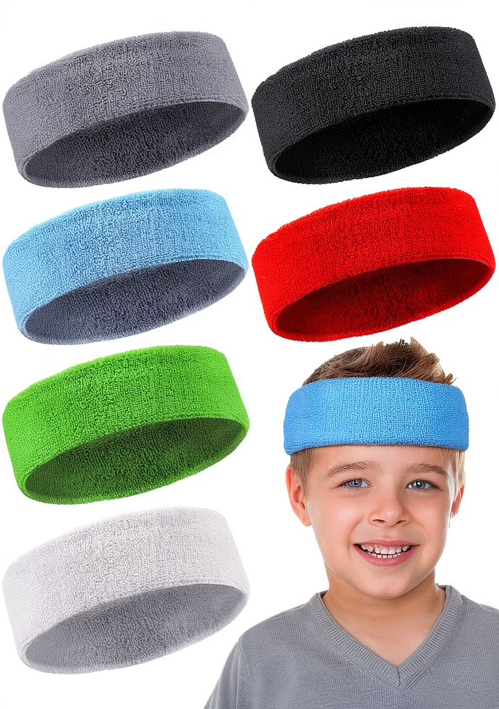 Chalyna Boys Sport Headbands Terry Cloth in different colors