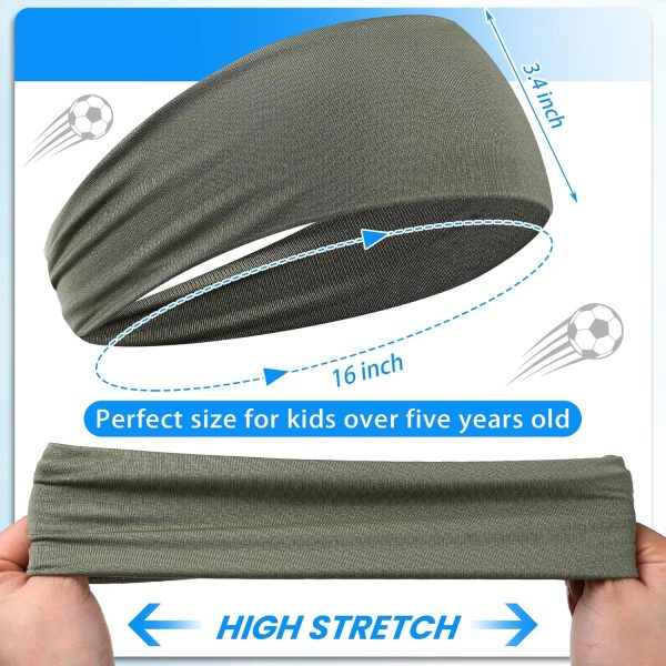 Zhanmai Boys Sport Headbands Camo and Plain-1