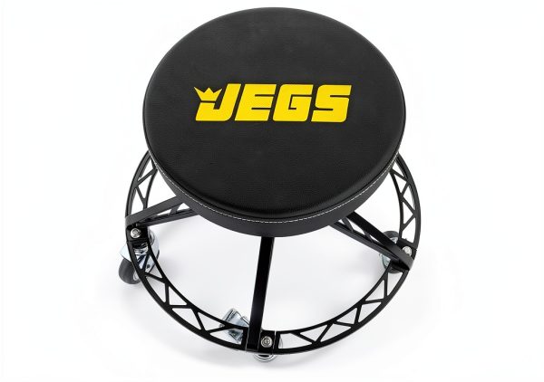 Garage Shop Roller Seat JEGS 300lb Capacity Black-3