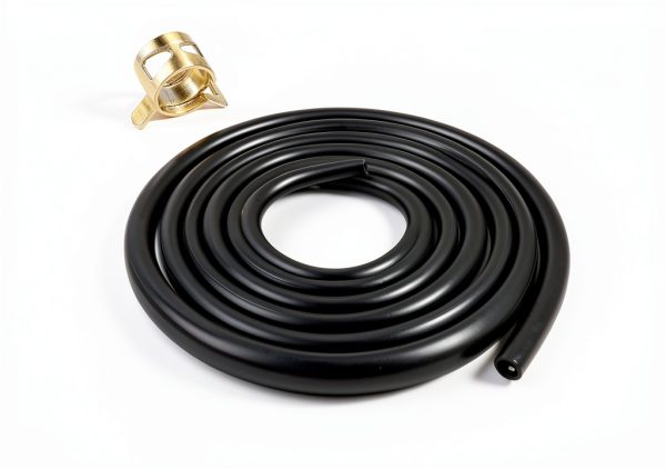 Fuel Line XCMVCN YR-1/4 10ft Black Rubber Hose with 20 Clamps-6