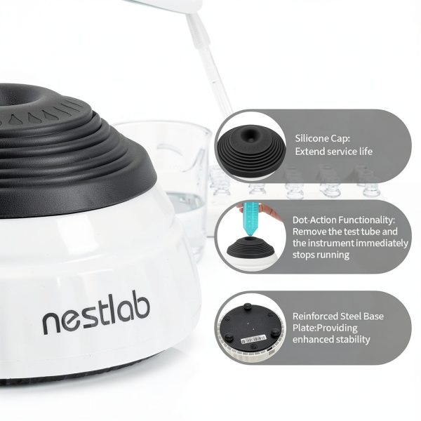 Mini Vortex Mixer, 3000RPM Lab Mixing Vortex Shakers with Touch Function for Paint Shaker,Nail Polish, Eyelash Gel, Ink Including 100 Pcs Mixing Balls (Black)-4