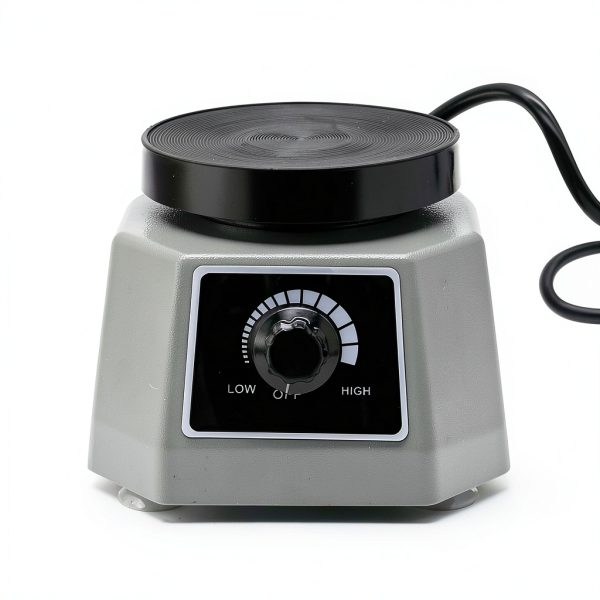 Lab Vibrator, 4" Small Round Vibrating Plate, 100W Plaster Oscillator Paint Shaker, Adjustable Speed Gypsum Mixing Machine, for Remove Resin Bubbles Mixing Plaster Gypsum-0