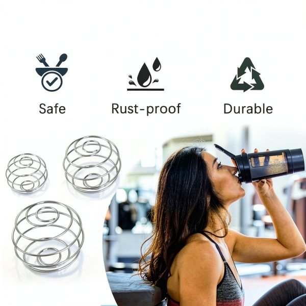 4 Pcs Shaker Balls, 4 Sizes 304 Stainless Steel Mixing Balls Wire Whisk Balls for Shaker Cup Bottle Mixer-1