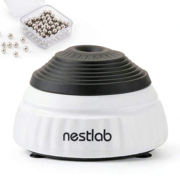 Mini Vortex Mixer, 3000RPM Lab Mixing Vortex Shakers with Touch Function for Paint Shaker,Nail Polish, Eyelash Gel, Ink Including 100 Pcs Mixing Balls (Black)-0