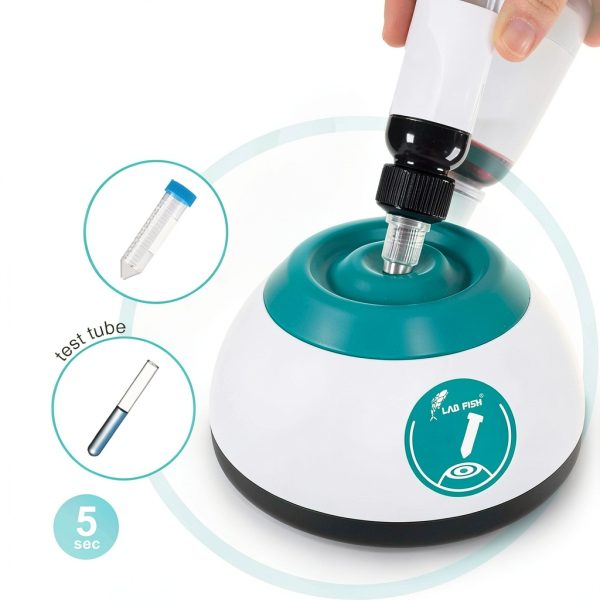 LAB FISH Mini Vortex Paint Mixer(New Style) 3000PRM Lab Vortex Shaker for Tubes,Lash Glue,Nail Polish,Pigment,Max.50ML-2