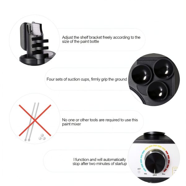 Mini Vortex Mixer BINGOX 300-2400RPM USB-C Lab Shaker for Model Paint-2